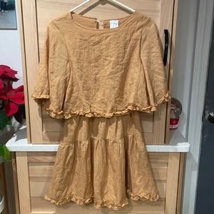 Gold Open Back Dress